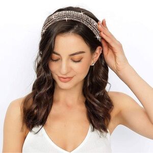 Black Crystal Rhinestone Headband